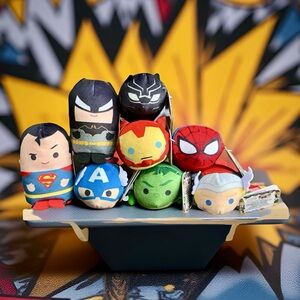 🫟🫟 Disney Tsum Tsum Superhero Mini Plush Collection New